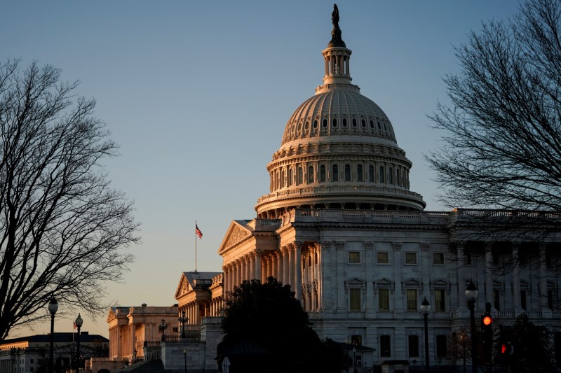 The U.S. Capitol building is pictured in Washington, D.C., Jan. 26. The House of Representatives on Wednesday voted to rush $13.6 billion in aid to Ukraine as it battles invading Russian forces, along with $1.5 trillion to keep U.S. government programs operating through Sept. 30 and avoid agency shutdowns this weekend.