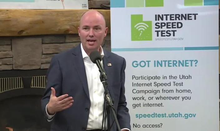 Utah Gov. Spencer Cox announces that a grant of over $5 million will be awarded to Box Elder County on Thursday in Mantua.