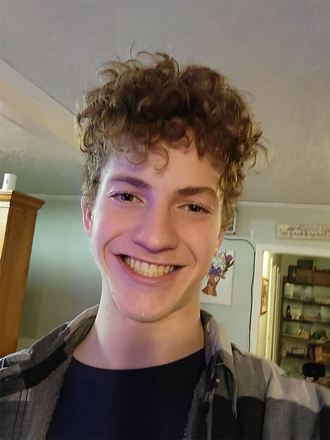 Hayden Hashagen before getting a sinus infection that resulted in brain surgery.