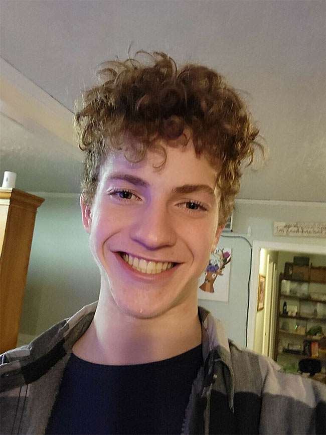 Hayden Hashagen before getting a sinus infection that resulted in brain surgery.