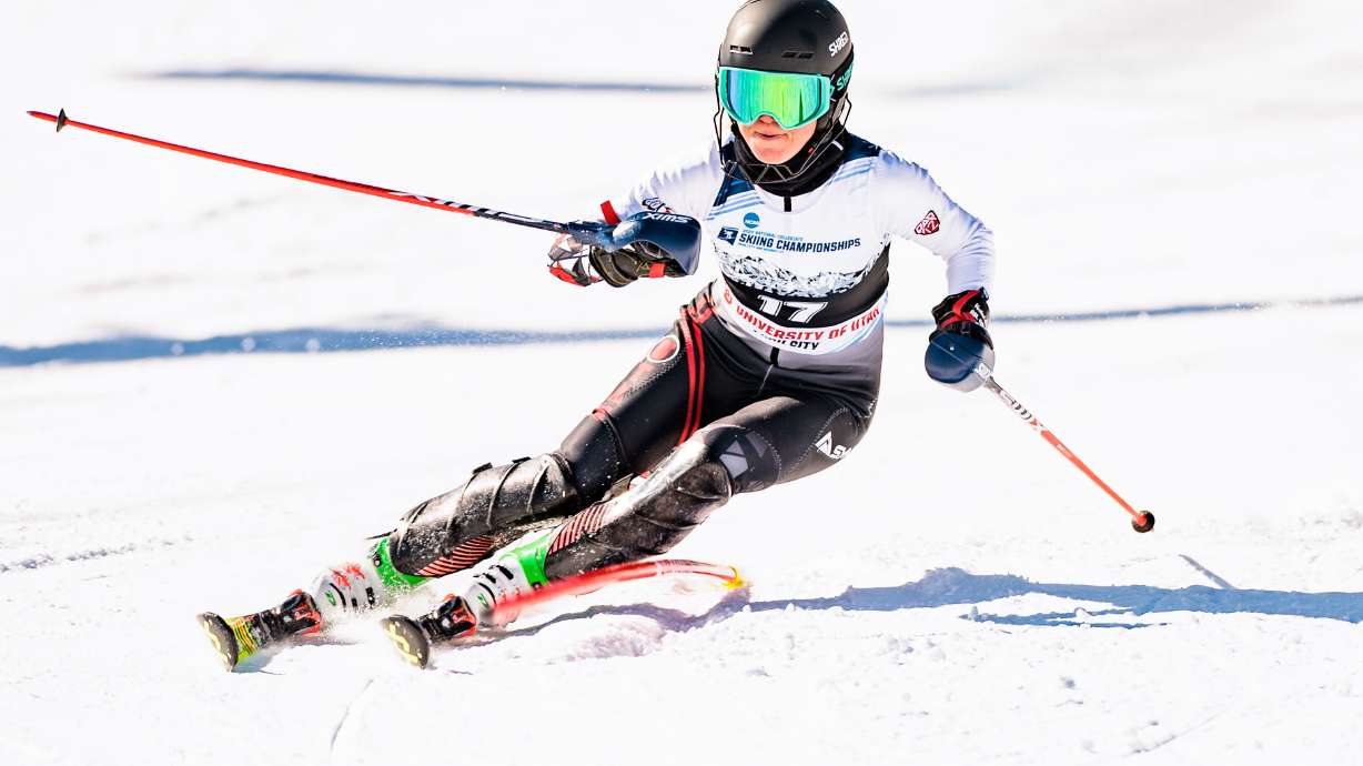 March 11, 2022, Salt Lake City, UT:
The University of Utah Utes Ski team competes in the Ski NCAA Championships in Park City, Utah on Friday, March 11, 2022.