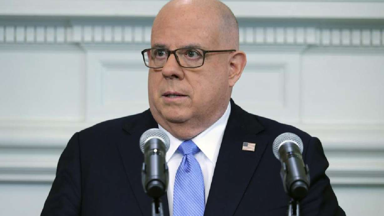 Maryland Gov. Larry Hogan speaks at a news conference on Feb. 8 in Annapolis, Md. More than two years before the next presidential election, a shadow primary has begun to take shape among no fewer than three fierce Republican critics of former President Donald Trump to determine who is best positioned to occupy the anti-Trump lane in what could be a crowded 2024 presidential field.