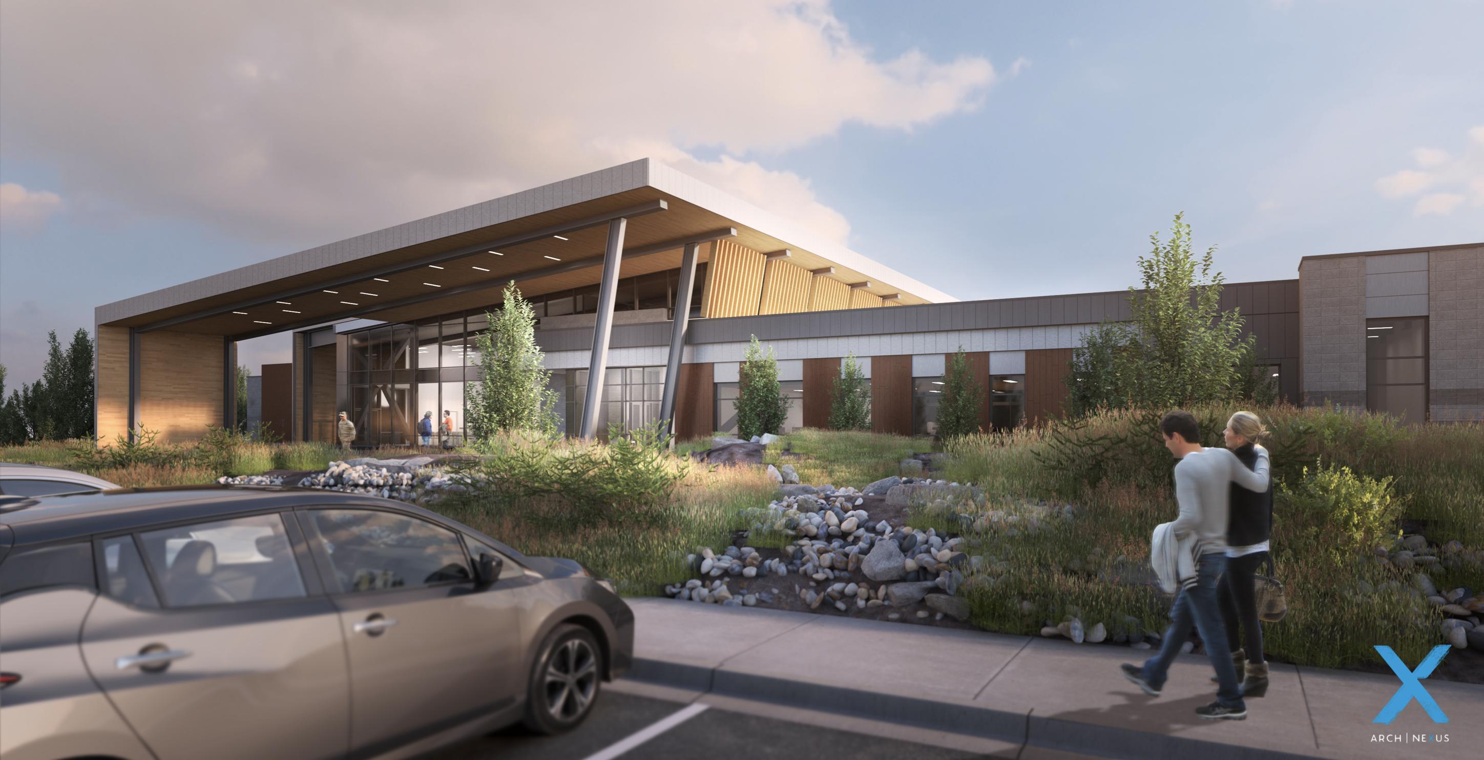Rendering of the Nephi Readiness Center. The Utah National Guard last week broke ground on the $26 million center that will serve as the administrative, classroom, training, material storage and operations space for the 1457th Engineer Battalion Headquarters and its Forward Support Company.