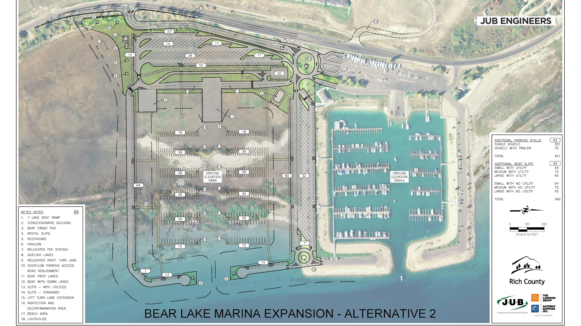 A drawing depicting the new marina.