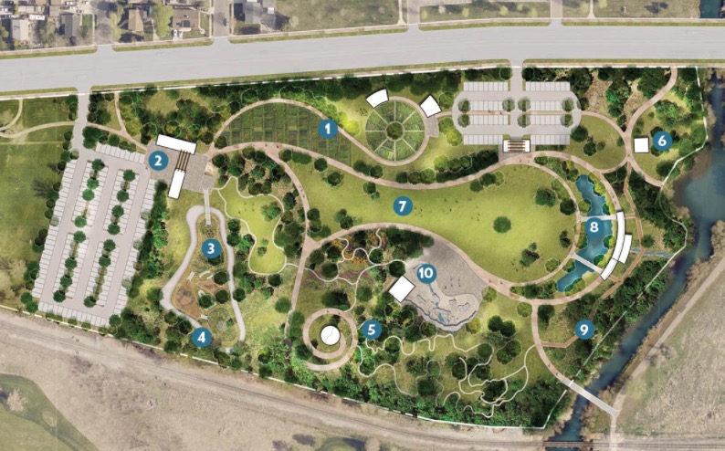 A rendering of "The Great Outdoors" concept for the Glendale Regional Park. This concept includes environmental restoration, education, play and outdoor recreation activities.