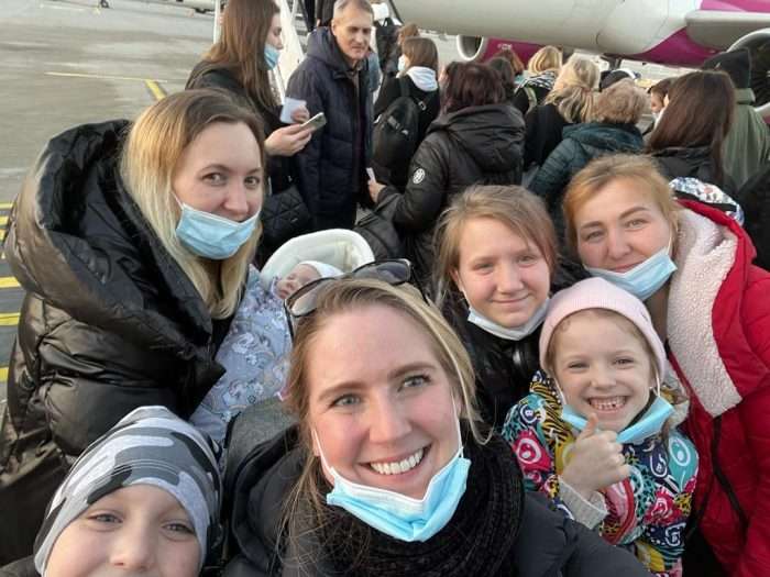 Anne-Marie Cales Lewis helped coordinate Elena and Anya's families' escapes from Ukraine.