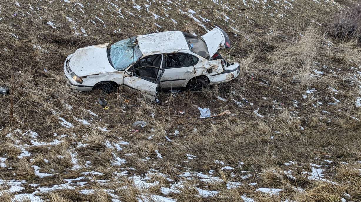 A man led police on a multicounty chase before crashing in Sardine Canyon on Sunday