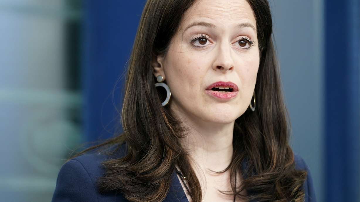 Anne Neuberger, Deputy National Security Advisor for Cyber and Emerging Technology, speaks during a press briefing at the White House, Monday.