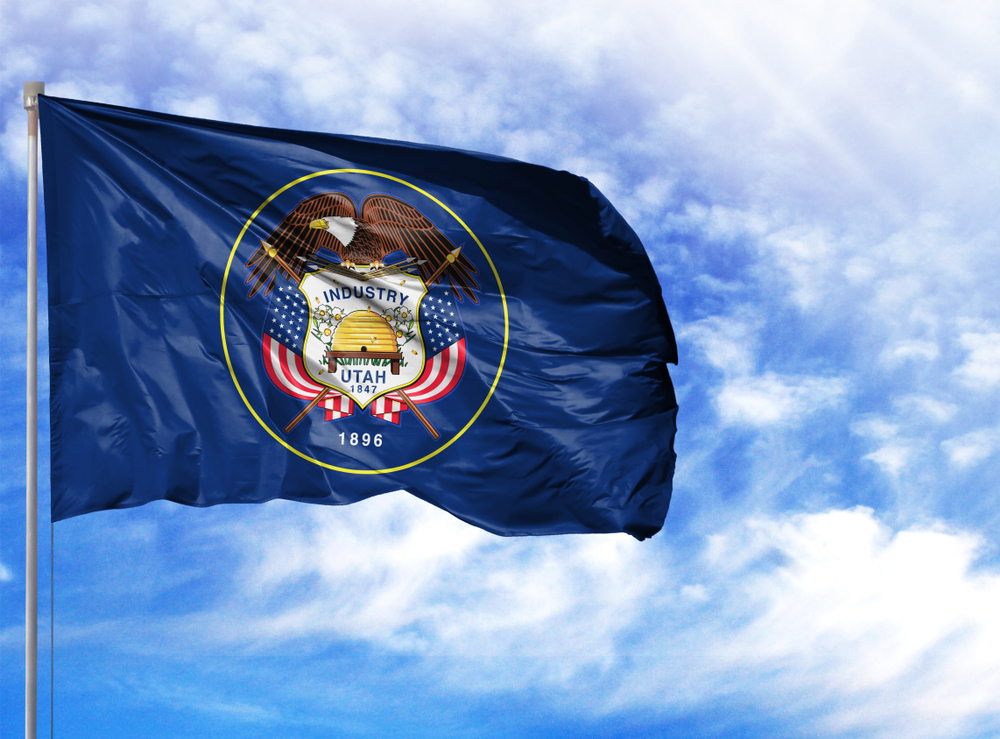 Waving the colors of a new design for the Utah state flag