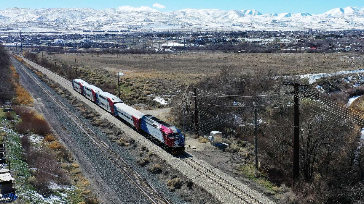 A UTA FrontRunner train travels through Bluffdale on March 10. The agency said Wednesday it is not retiring its 25 Comet cars, which are the one-level cars attached to the locomotive, after it accidentally announced that it would on Tuesday.