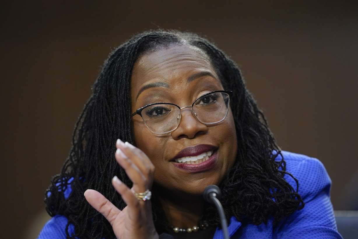 Supreme Court nominee Ketanji Brown Jackson testifies during her Senate Judiciary Committee confirmation hearing on Capitol Hill in Washington on Wednesday, March 23, 2022.