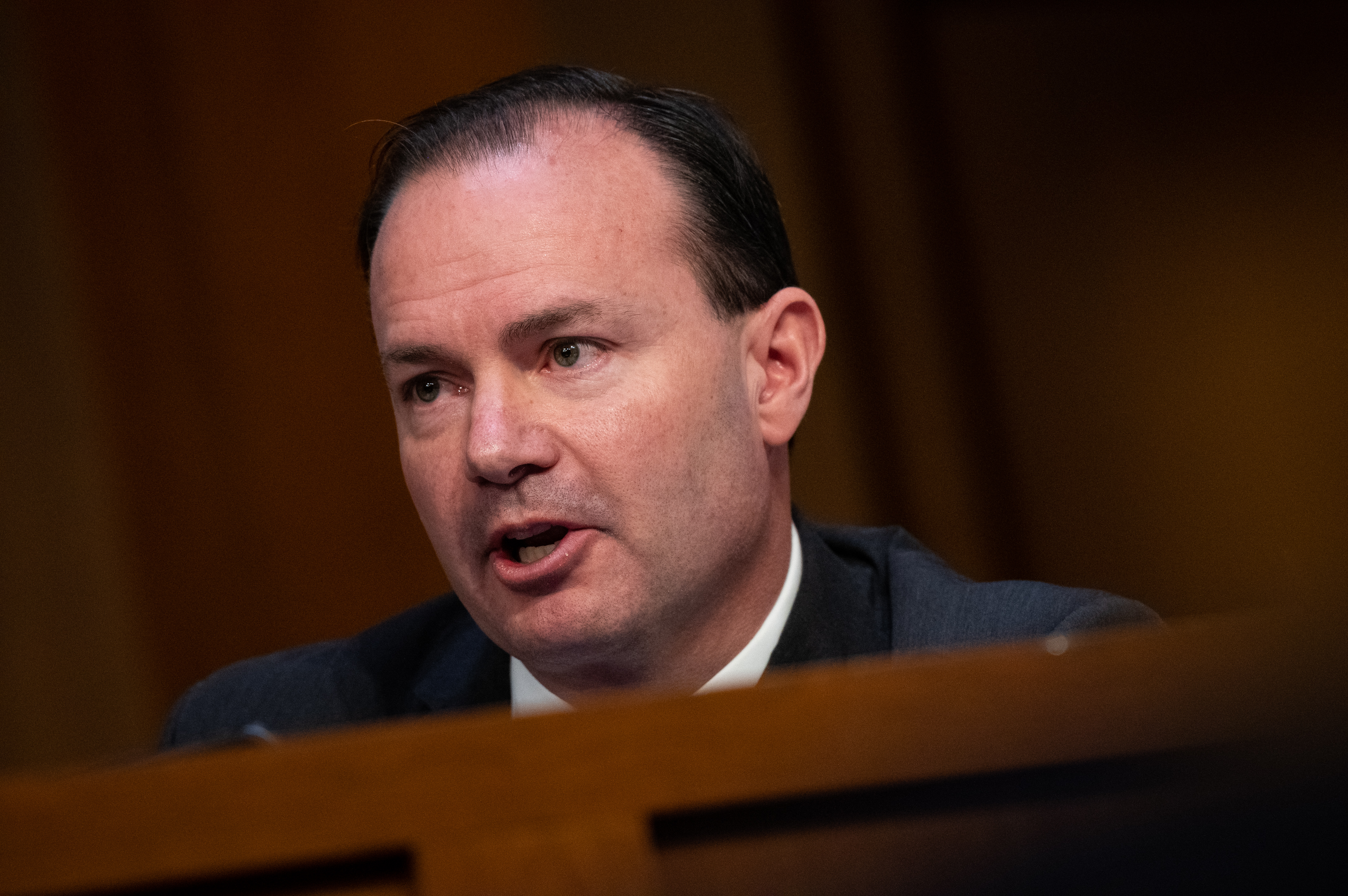 Sen. Mike Lee, R-Utah, questions during Senate Judiciary Committee confirmation hearings in Washington on March 23. Lee has a novel approach to help alleviate Utah's housing crunch while putting more of the vast amounts of federal land into local hands.