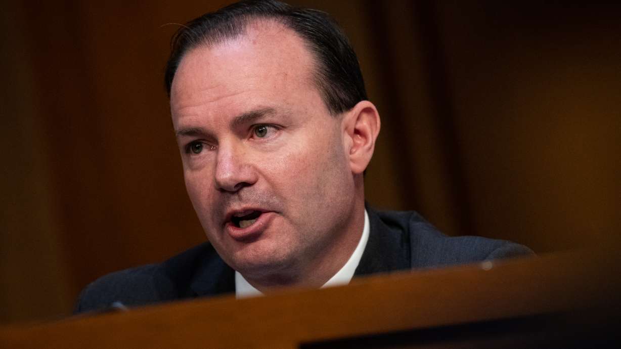 Sen. Mike Lee, R-Utah, at the U.S. Capitol, in Washington, D.C., on March 23, 2022. Lee expressed outrage over a bipartisan immigration bill, which he called an "elaborate practical joke" and a "hot mess."