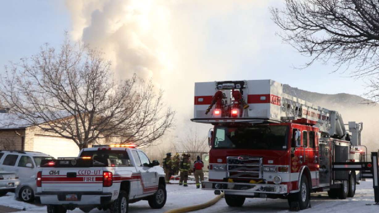 Scene of a residential fire at 320 W. 900 North, Cedar City, Jan. 3.
