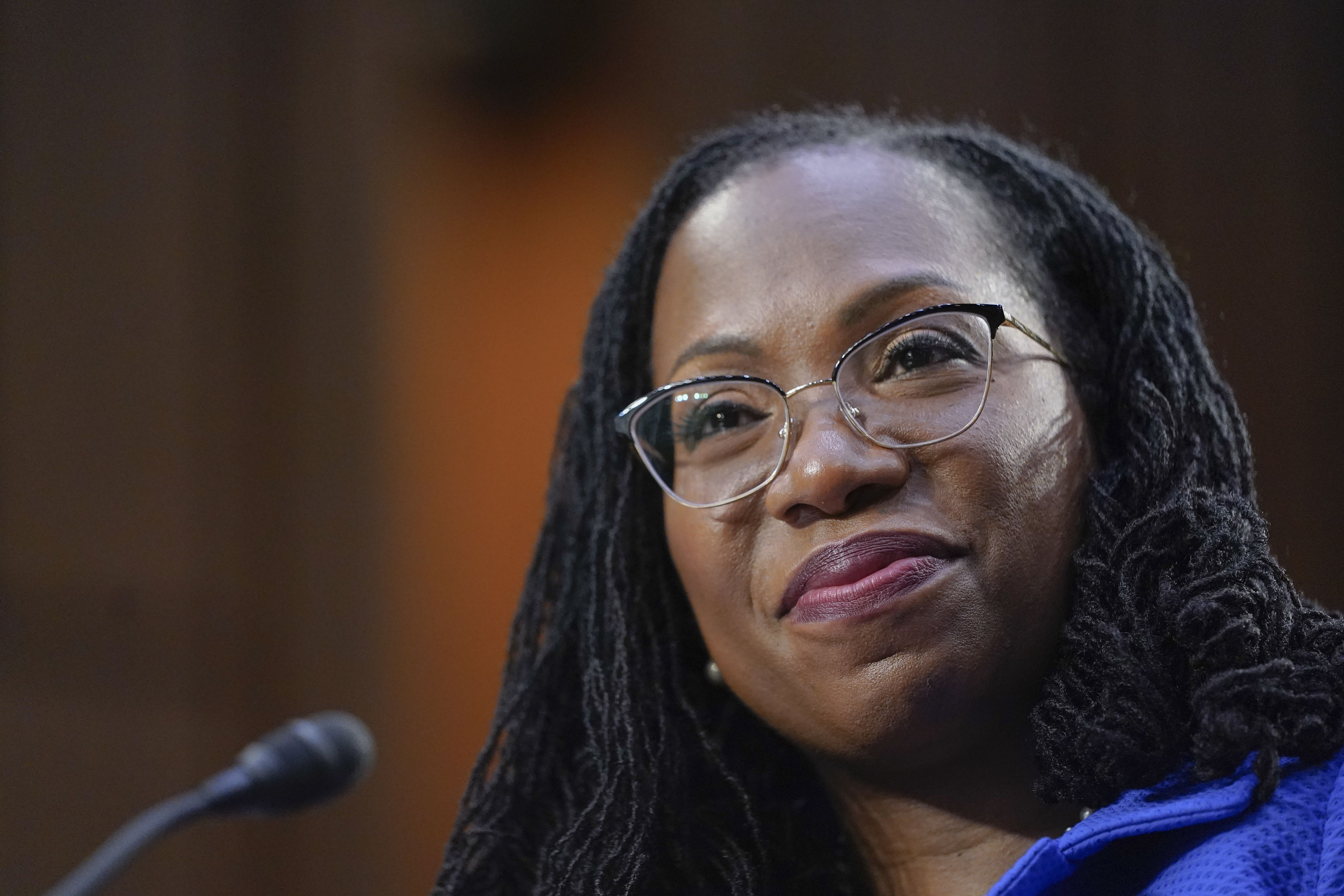 Supreme Court nominee Ketanji Brown Jackson testifies during her Senate Judiciary Committee confirmation hearing on Capitol Hill in Washington, Wednesday. A group of Brigham Young University law professors is urging the Senate to confirm Jackson, citing her support for religious freedom, among other things.
