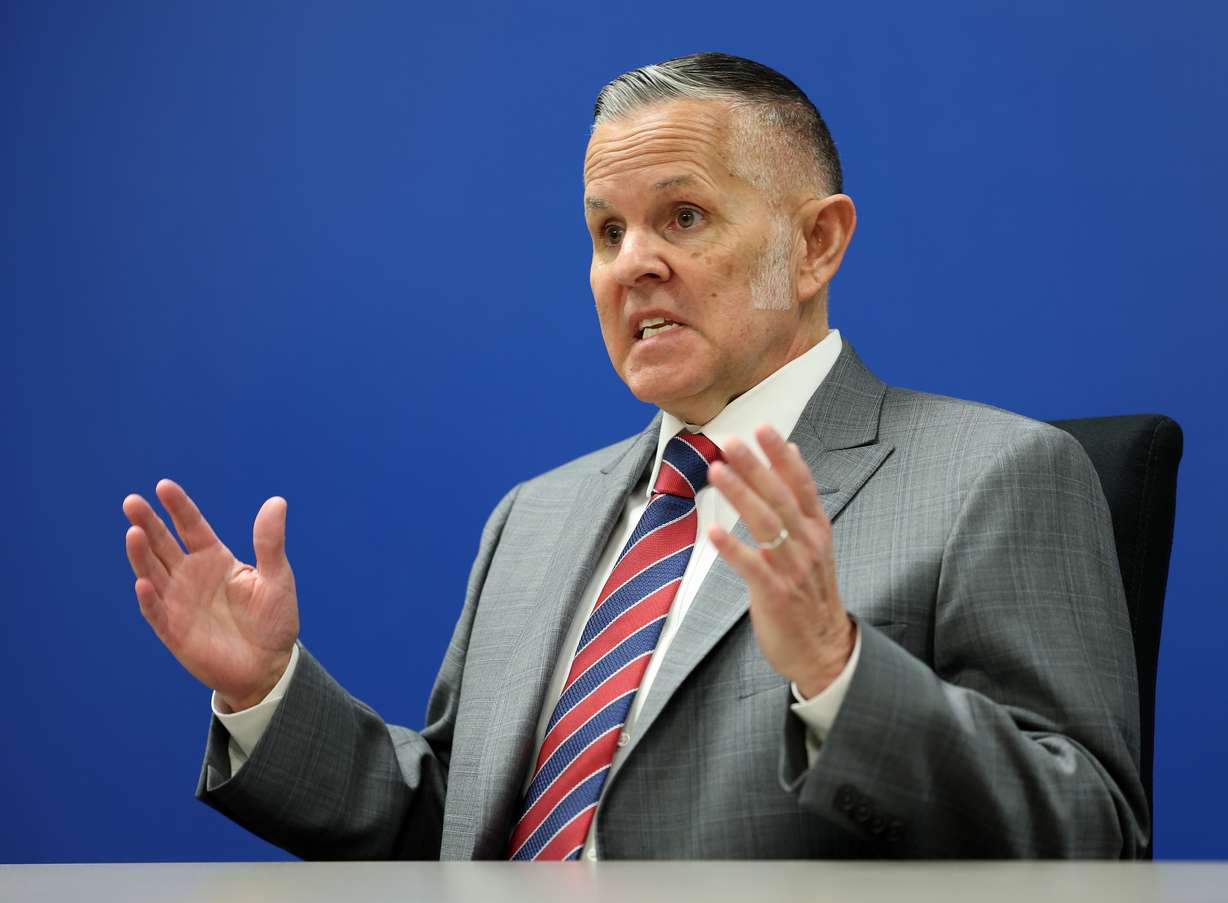 Unified Police detective Ben Pender, who is assigned to the cold case unit, talks about his job during an interview at the Salt Lake County Sheriff’s Office in South Salt Lake on Tuesday, March 22.