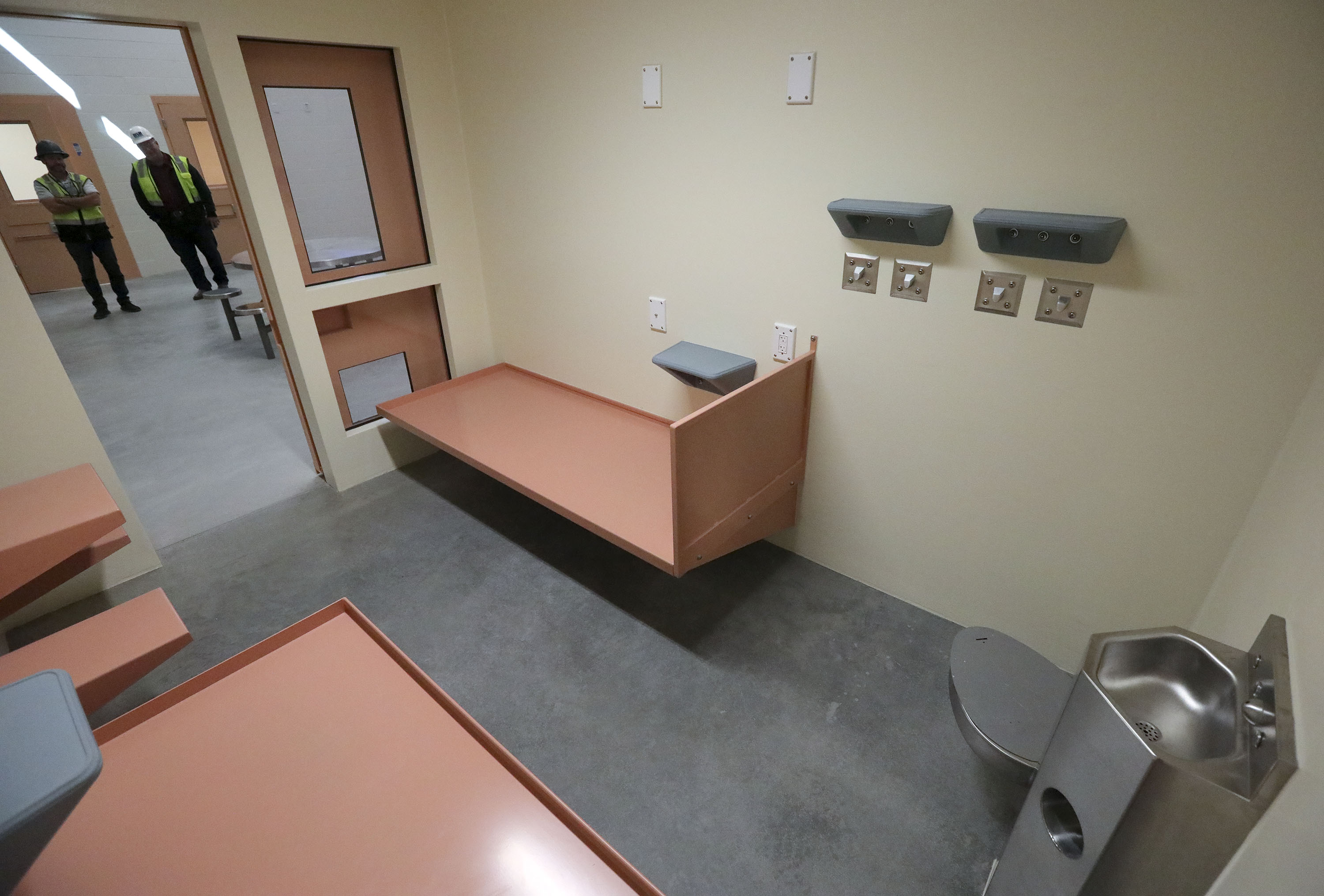 A two-man cell in the medical and mental health unit at the new Utah State Prison in Salt Lake City is pictured on Thursday, Oct. 21, 2021.