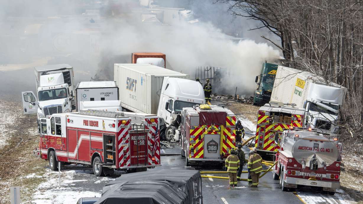 Interstate 81 North near the Minersville exit, Foster Twp., Pa., was the scene of a multi-vehicle crash on Monday, March 28, 2022.