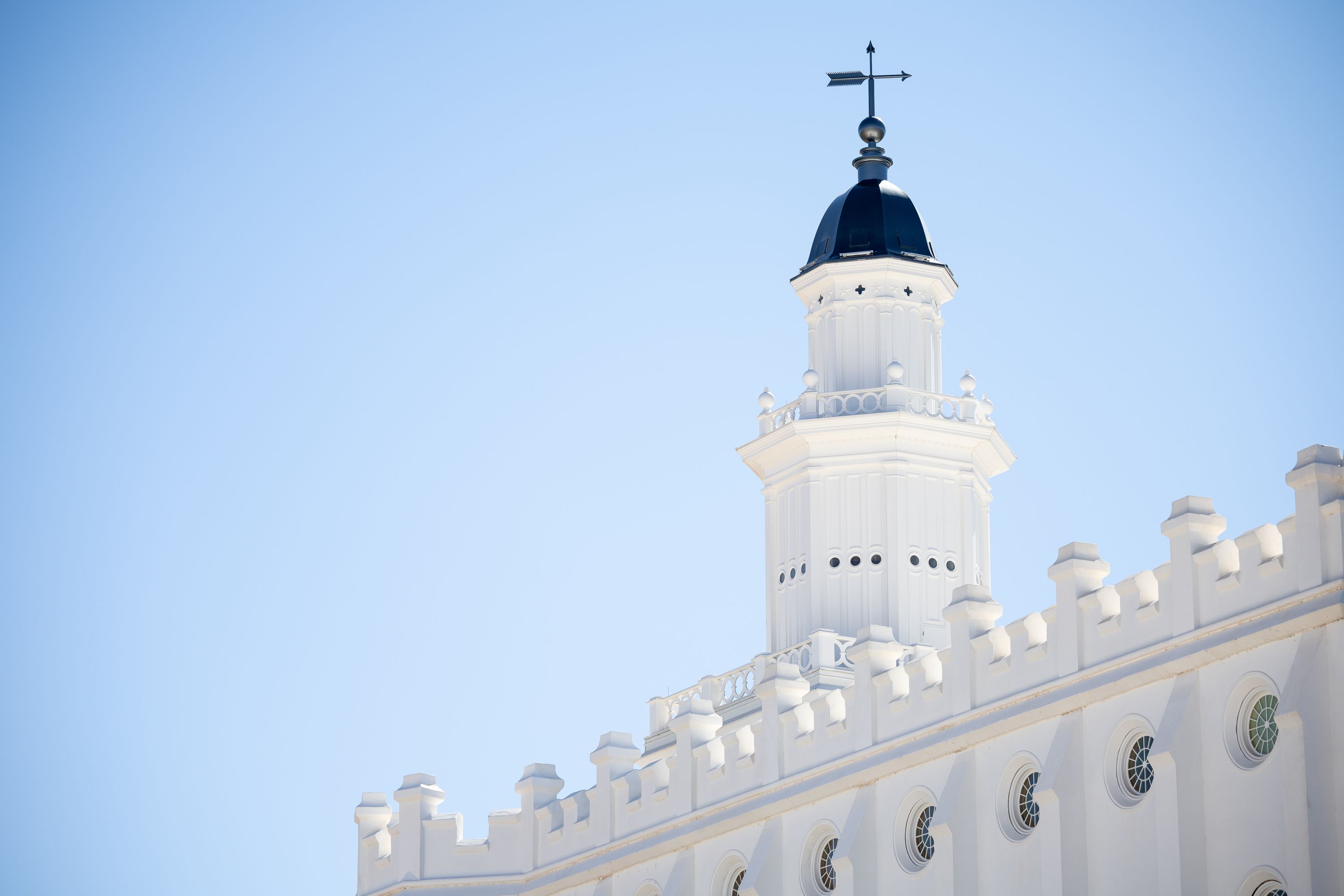 The St. George Utah Temple of The Church of Jesus Christ of Latter-day Saints, which is closed for renovation, is pictured on Friday, March 11.