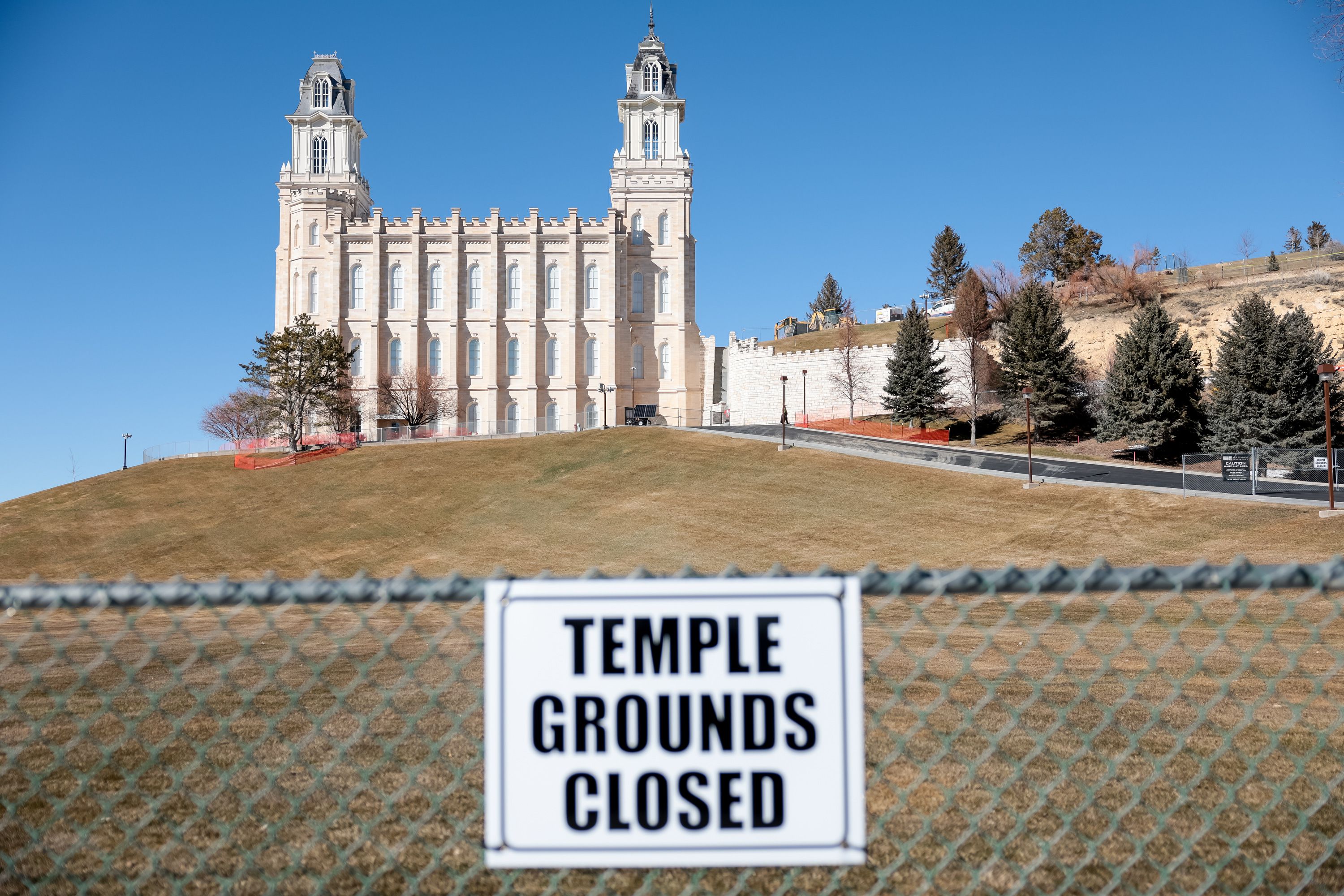 The Manti Utah Temple of The Church of Jesus Christ of Latter-day Saints, which is closed for renovation, is pictured on Friday, March 11.