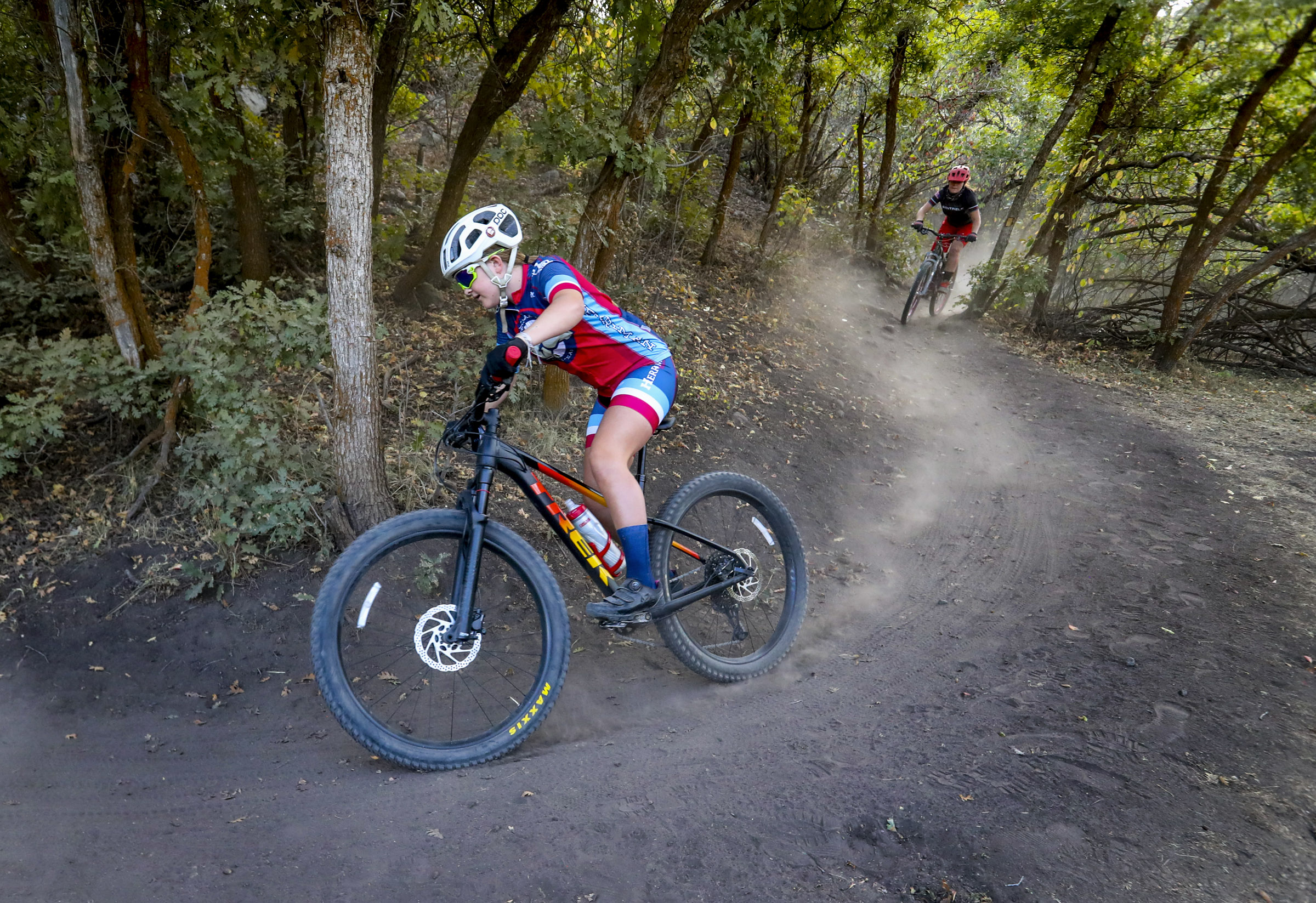 Mountain bikers from the Bingham, Herriman and Mountain Ridge high schools ride the trail system in Yellow Fork Canyon near Herriman on Sept. 22, 2020. Salt Lake County purchased 94 acres of land in the canyon last week so it can add new trails.