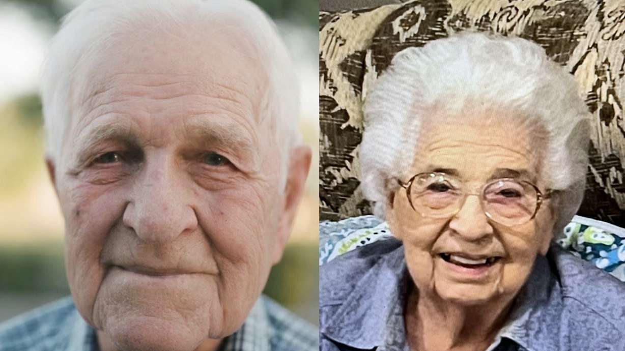 Allen and Evelyn Frandsen, of Centerfield, celebrate 80 years of marriage Wednesday. The couple was recognized by the Utah governor's office as the longest-married couple in the state.