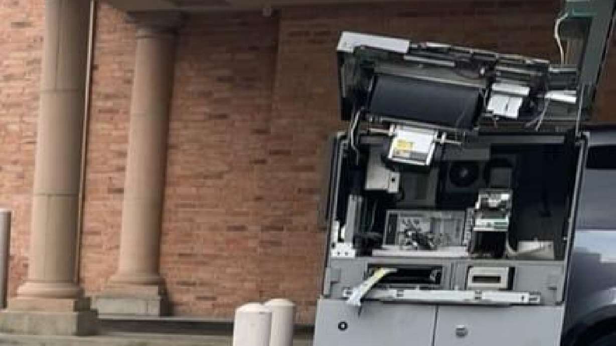 Provo police were looking Thursday for the person who attempted to take an ATM from a bank.
