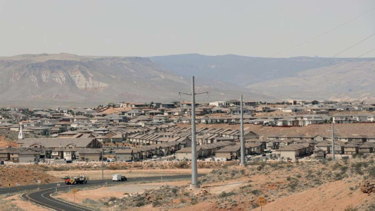 The Desert Canyon development is shown on Aug. 11, 2021, in St George, Utah. St. George and the rest of Washington County have once again ranked as the fastest-growing metro area in America. The Spectrum reports that a new report from the U.S. Census showed the local population growing by nearly 10,000 new residents between July 1 of 2020 and July of 2021, a 5.1% increase.