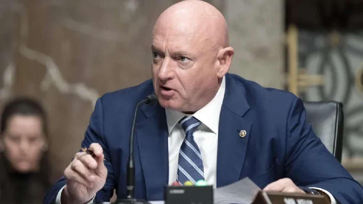 Sen. Mark Kelly, D-Ariz., speaks during a hearing of the Senate Armed Services Committee on Capitol Hill in Washington on March 24, 2022. Kelly is running in one of eight U.S. House and Senate races in the West that are expected to be competitive this year.