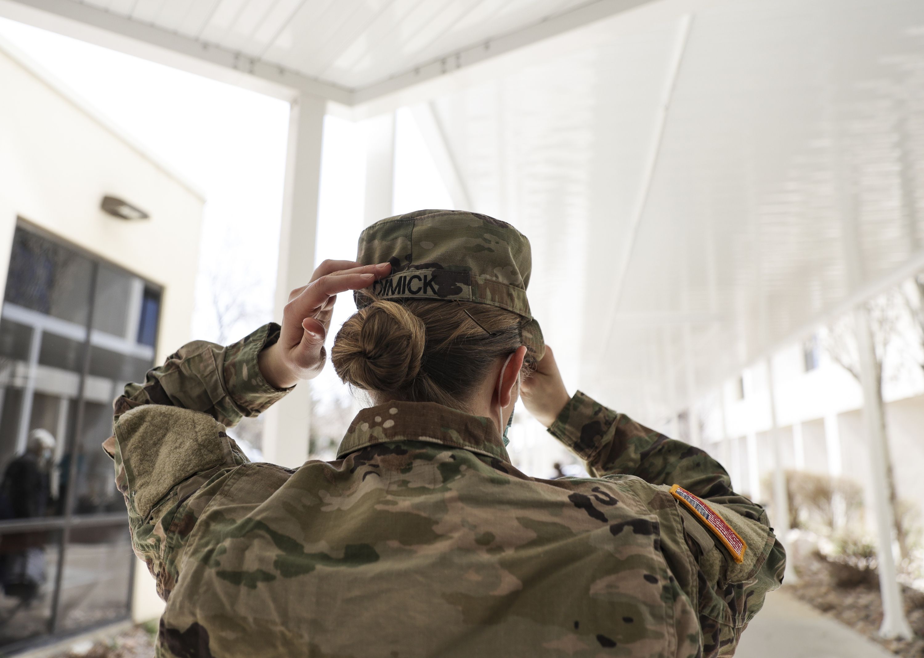Dawn Dimick, the first female to study in Brigham Young University’s master of arts chaplaincy program, poses for a portrait at St. Mark’s Hospital in Millcreek on Friday.