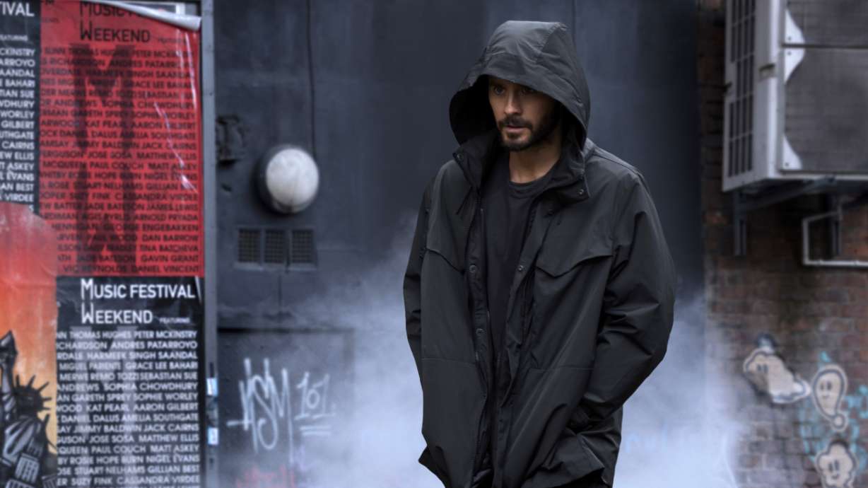This image released by Sony Pictures shows Jared Leto in a scene from "Morbius."