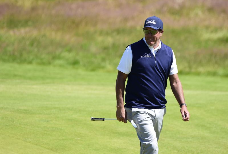 FILE PHOTO: Golf - The 149th Open Championship - Royal St George's, Sandwich, Britain - July 16, 2021 Phil Mickelson of the U.S. during the second round