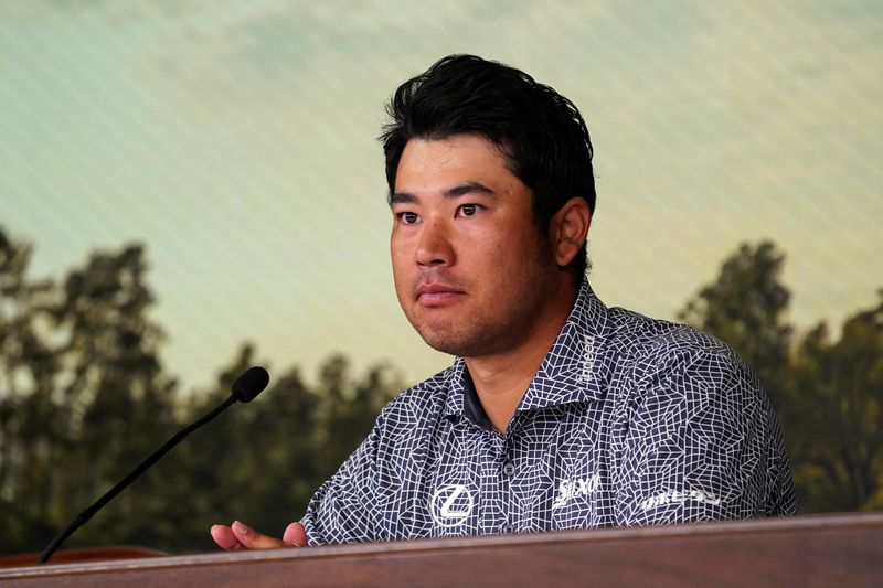 Golf - The Masters - Augusta National Golf Club - Augusta, Georgia, U.S. - April 5, 2022 Japan's Hideki Matsuyama during a press conference Eli Rehmer/Augusta National/Handout via REUTERS