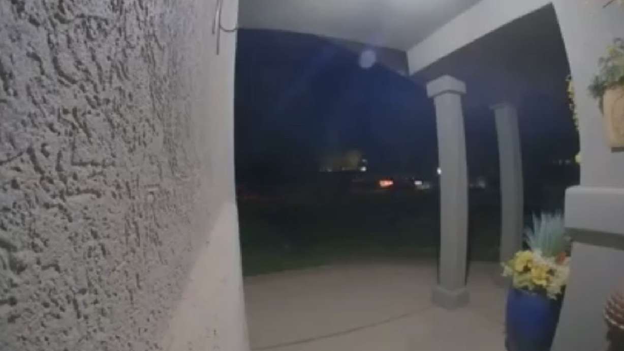 Surveillance video from a home in St. George shows a car believed to have been involved in a drive-by shooting on April 2. St. George police released the video to the public Monday asking for help in identifying those responsible for the shooting.