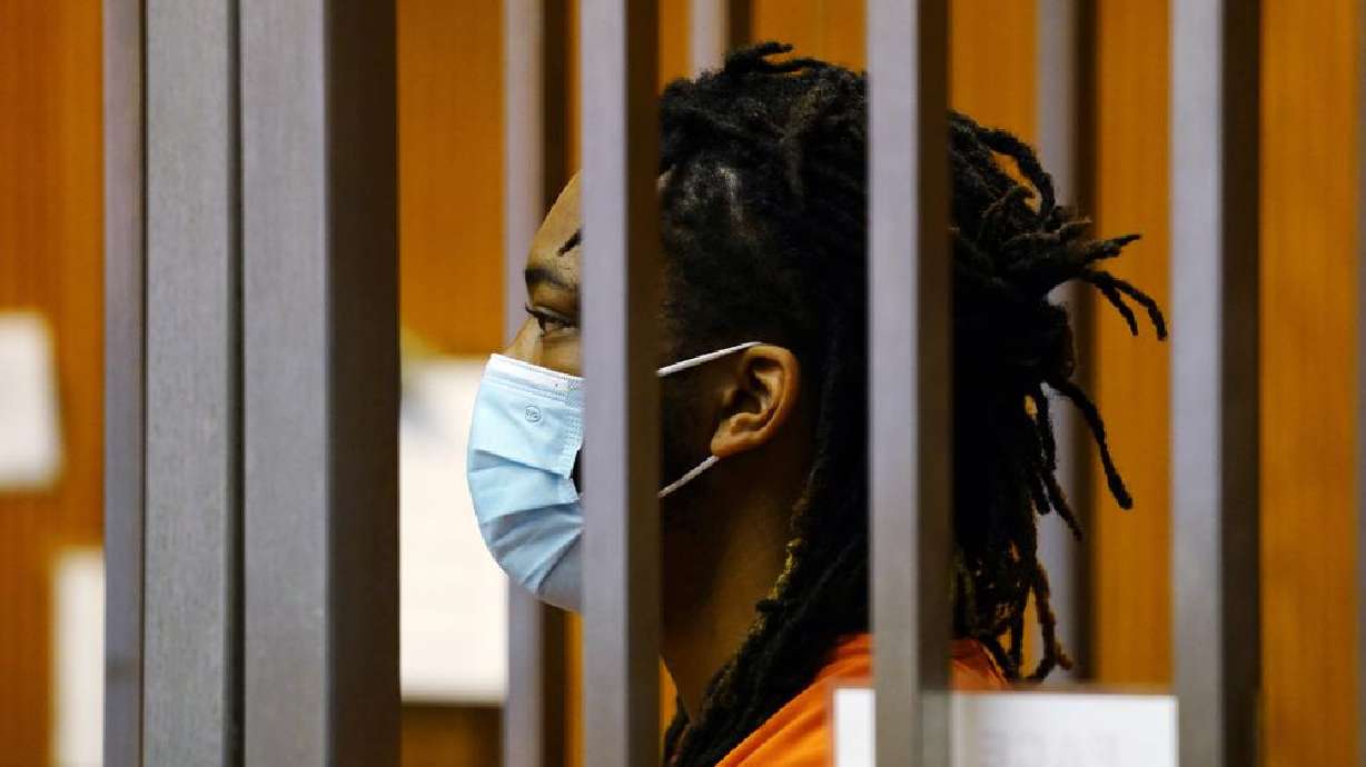 Dandrae Martin makes his first court appearance in Sacramento County Superior Court, in Sacramento, Calif., Tuesday. Martin is facing charges connected to the shooting that killed and injured multiple people in Sacramento days earlier.