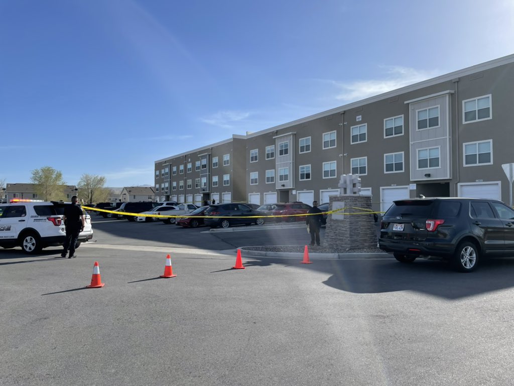 Unified police investigate the scene of a fatal shooting near 7250 W. 2600 South in Magna on Friday, April 8. A man accused of fatally shooting a Magna man, possibly over gang rivalry, was charged Monday with murder. 