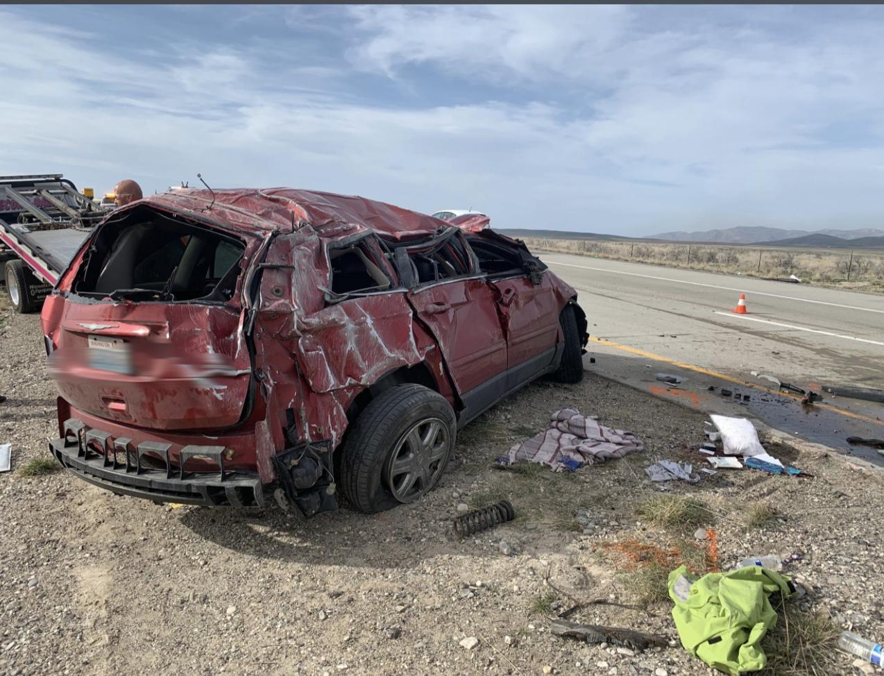 A 15-year-old girl was killed and two other people were injured in an I-84 rollover in Box Elder County on Friday afternoon.