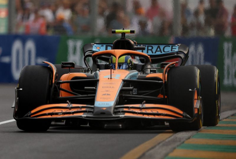 Formula One F1 - Australian Grand Prix - Melbourne Grand Prix Circuit, Melbourne, Australia - April 7, 2022 McLaren's Lando Norris in action during practice