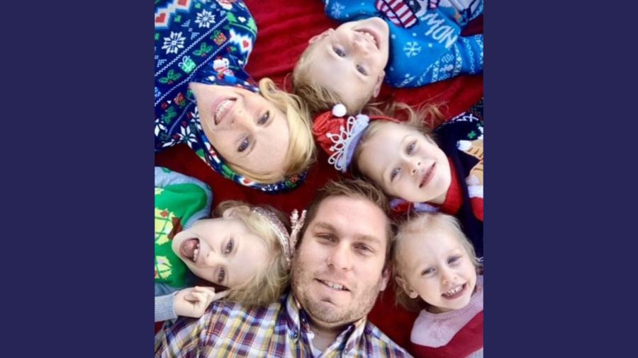 Solomon Smith, from Brigham City, is helping replenish supplies for the Ukrainian war relief effort. He is pictured here with his wife Tamara and their children.