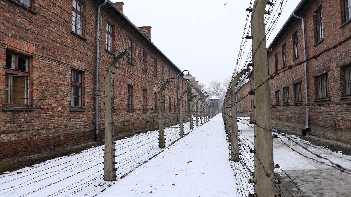 Residential barracks at the Auschwitz-Birkenau Memorial to the Nazi holocaust in Poland are seen in 2014. Mimi Reinhard, who typed up Schindler’s list, has died at 107.