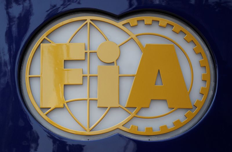FILE PHOTO: Formula One F1 - Italian Grand Prix - Circuit of Monza, Monza, Italy - August 30, 2018   General view of the FiA logo