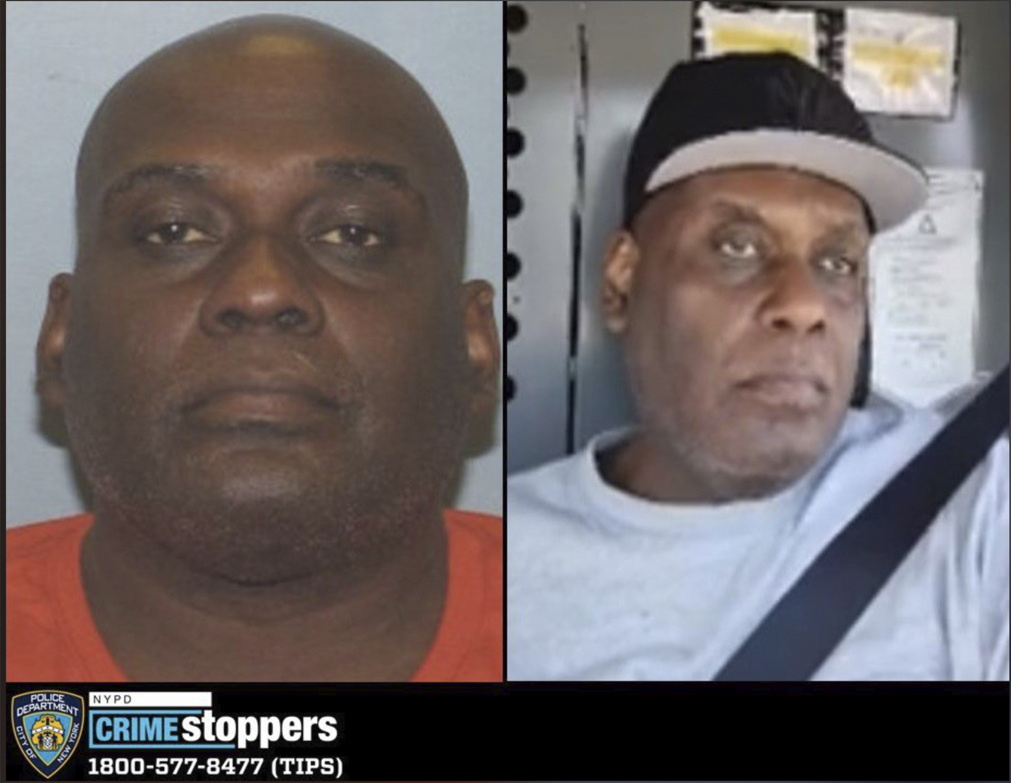 This image provided by the New York City Police Department shows a Crime Stoppers bulletin displaying photos of Frank R. James, who has been identified by police as the renter of a U-Haul van possibly connected to the Brooklyn subway shooting, in New York, Tuesday.