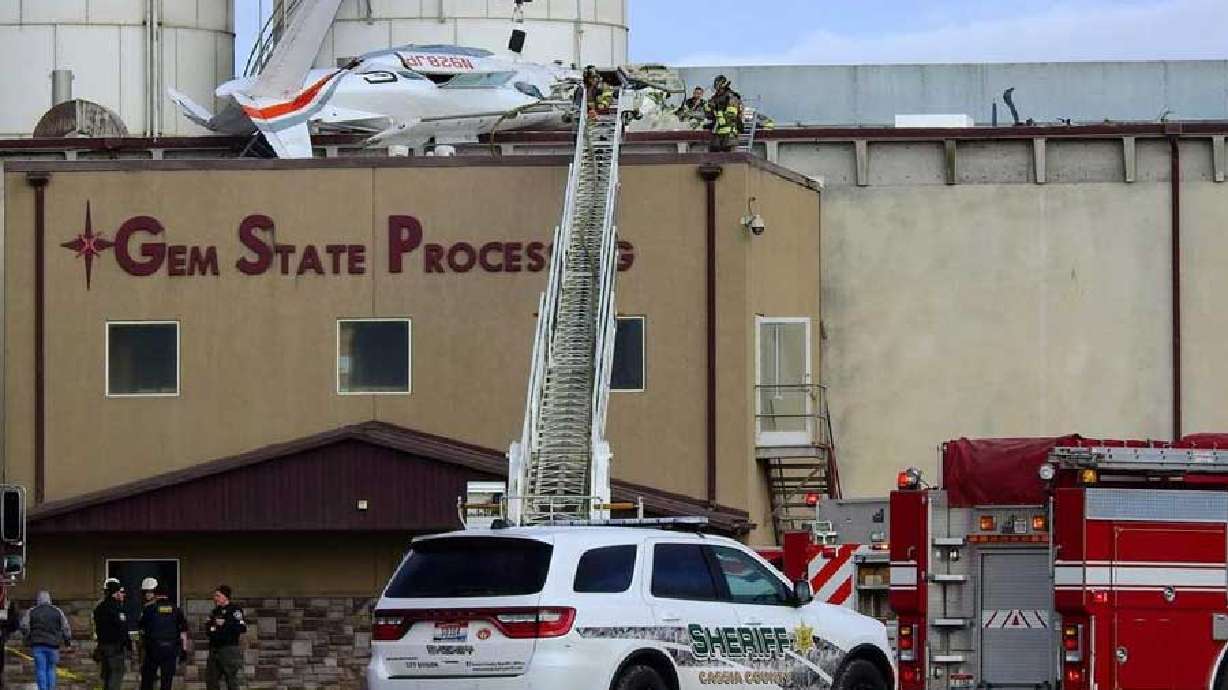 A pilot is dead after a plane crashed into a potato processing plant Wednesday morning in central Idaho.