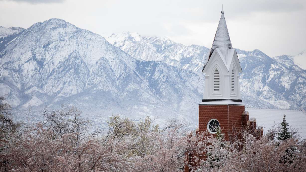 A view of the Wasatch Mountains from state Capitol in Salt Lake City Tuesday morning. A multi-day storm that arrived this week provided over a foot of snow in most mountain collection sites along the Wasatch.