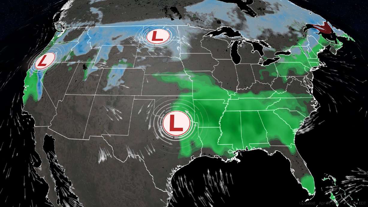From Montana to Michigan, Easter eggs could be covered in snow this weekend, and it will be a soggy start to Passover for many in the Southeast and Northeast.