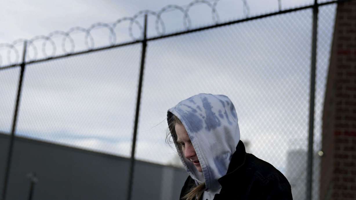 Josie Powell leaves the Carbon County Sheriff’s Office after meeting with a victim advocate in Price on Tuesday. The sheriff’s office holds difficult memories for Powell; three years ago she went there to report being sexually assaulted, and five months ago her bother died in his jail cell while in custody at the sheriff’s office.