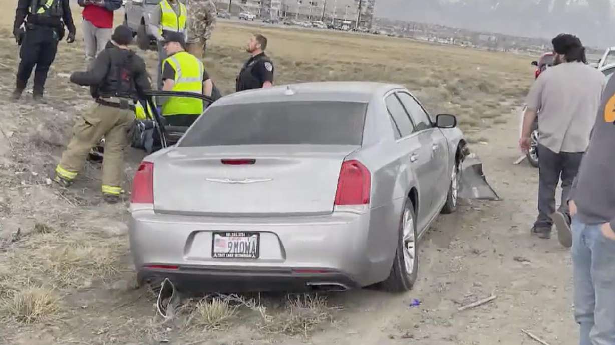Police investigate the scene where a 15-year-old girl was hit and killed in Lehi on March 4, 2022.