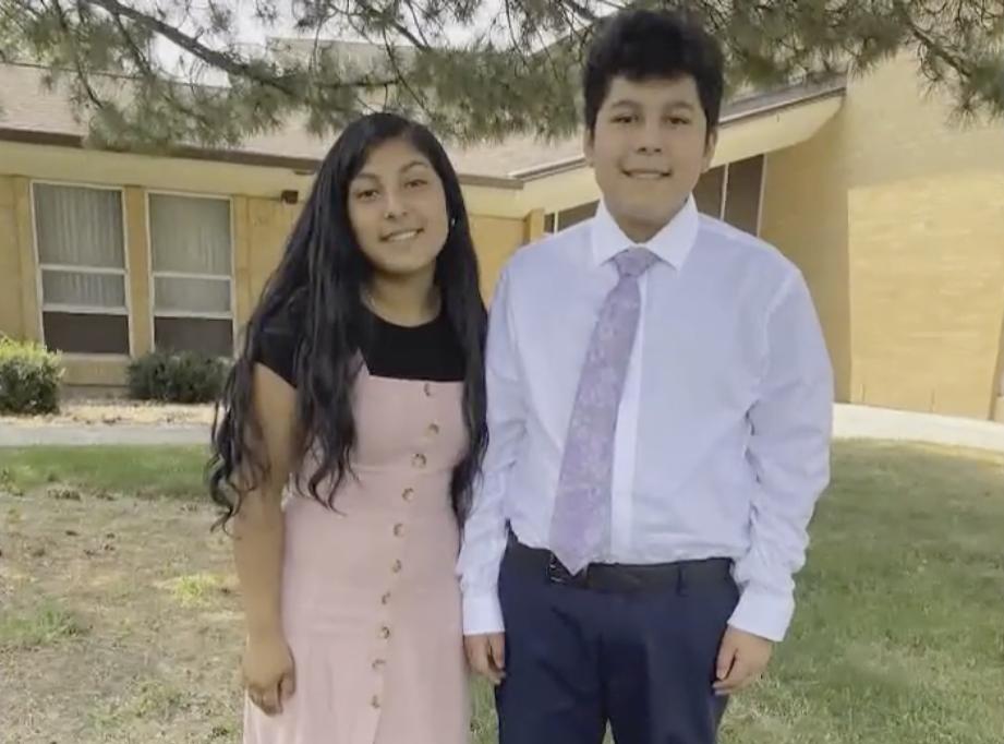 Arely Hernandez-Cuenca, 15, and her brother, 13-year-old Kevin Hernandez.