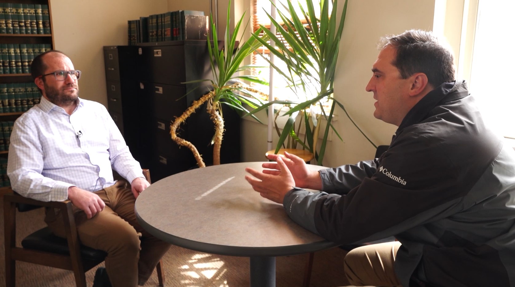 Attorney Jacob Kent discusses renters' rights Monday.