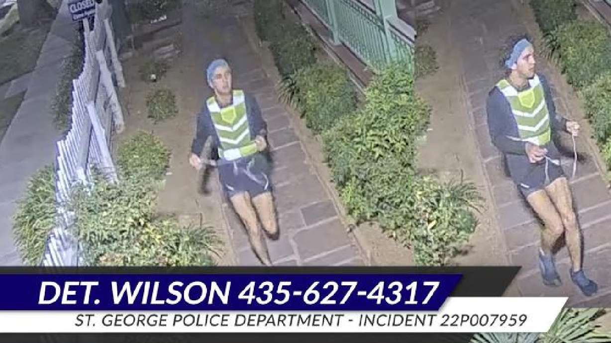 St. George police are asking for the public's help in identifying a man suspected of vandalizing the historic Brigham Young Winter Home on March 27.